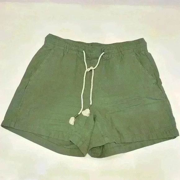 Old Navy Women's Shorts Medium  100% Cotton Summer Vacation Olive Pockets Casual - Picture 1 of 9
